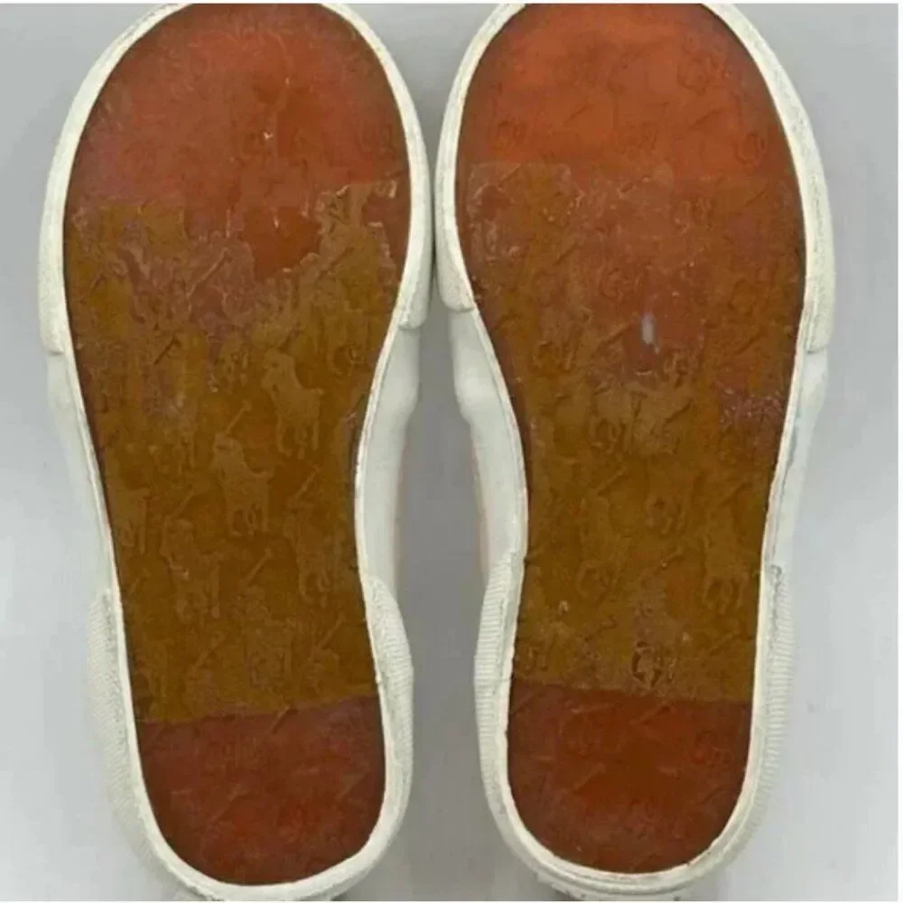 Polo Ralph Lauren Light Pink Allover Pony Slip On Sneakers Size 10